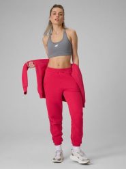 4F Spodnie dresowe joggery damskie - czerwone XS. Czerwone spodnie dresowe damskie 4f, xs, bez wzorów, z bawełny. Za 149.99 zł.