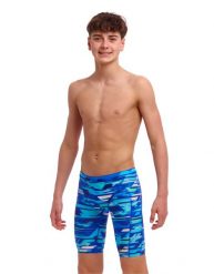 Spodenki FUNKY TRUNKS Pace Racer - jammery chłopięce 140-152cm/10/UK26. Niebieskie kąpielówki dla chłopców FUNKY TRUNKS, bez wzorów, z materiału. Za 199.00 zł.