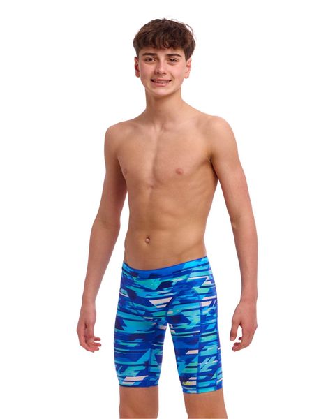 Spodenki FUNKY TRUNKS Pace Racer - jammery chłopięce 140-152cm/10/UK26. Niebieskie kąpielówki dla chłopców FUNKY TRUNKS, bez wzorów. Za 199.00 zł.