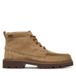 Trzewiki Clarks. Brązowe botki męskie Clarks, bez wzorów, bez zapięcia. Za 569.99 zł.