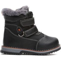 Czarne Traperki Nonrural. Czarne buty zimowe chłopięce Born2be, z materiału. Za 64.99 zł.