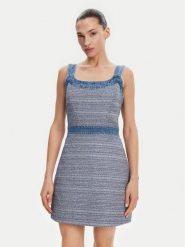 Guess Sukienka codzienna W5GK77 WH610 Niebieski Slim Fit. Niebieskie sukienki damskie Guess, na co dzień, xs, z aplikacjami, z syntetyku, bez kołnierzyka, bez ramiączek, proste. Za 369.99 zł.