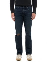 Męskie Spodnie Jeansowe Mustang Style Michigan Straight Denim Blue 1015518 5000 883. Niebieskie spodnie materiałowe męskie Mustang, l, bez wzorów, z denimu. Za 219.99 zł.