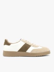 Kremowo-brązowe sportowe półbuty. Brązowe buty sportowe męskie Ryłko, ze skóry, bez zapięcia. Za 479.99 zł.