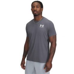 Koszulka treningowa męska Under Armour HeatGear Fitted. Szare koszulki sportowe męskie Under Armour, m, bez wzorów, bez kołnierzyka, bez ramiączek. Za 149.99 zł.