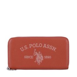Portfel U.S. Polo Assn. Brązowe portfele damskie U.S. Polo Assn., bez wzorów. Za 139.99 zł.