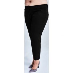 Gustowne CZARNE spodnie z kokardkami IGA duże rozmiary OVERSIZE PLUS SIZE WIOSNA. Legginsy dla dziewczynek marki Moda Size Plus Iwanek. Za 119.90 zł.