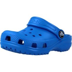 Sandały CROCS CLASSIC CLOG T Niebieski. Niebieskie sandały damskie Crocs, bez wzorów, z materiału, bez obcasa, bez zapięcia. Za 176.99 zł.