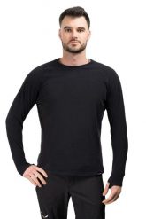 Koszulka Trekkingowa Męska Naturehike Crew Neck Reversible czarna m. Czarne bluzki z długim rękawem męskie NATUREHIKE, m, bez wzorów, z dzianiny, klasyczne, bez kołnierzyka. Za 159.99 zł.