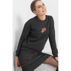 Bluza z haftem. Szare bluzy damskie Orsay, z haftami, z bawełny. W wyprzedaży za 55.00 zł.