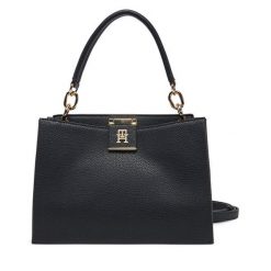 Torebka Tommy Hilfiger. Czarne torebki do ręki damskie Tommy Hilfiger, bez wzorów, klasyczne, bez dodatków. Za 649.99 zł.