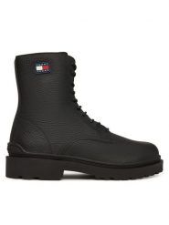 Tommy Jeans Trzewiki Tjm Lace Up Tumbled High EM0EM01631 Czarny. Czarne botki męskie Tommy Jeans, bez wzorów, z jeansu, bez zapięcia. Za 639.99 zł.