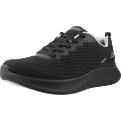 Buty SKECHERS BOBS FLEXMELLOW Czarny. Czarne obuwie sportowe damskie Skechers, bez wzorów, z tkaniny, na fitness i siłownię. Za 247.99 zł.