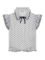 Guess Koszula J6GH06 WA2T0 Biały Regular Fit. Białe bluzki dla dziewczynek Guess, z aplikacjami, z syntetyku, bez kołnierzyka, bez ramiączek. Za 229.99 zł.