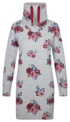 Damska sukienka-bluza sportowa Loap Ebunka szara. Szare bluzy sportowe damskie Scarpa, s, bez wzorów, z bawełny, bez kaptura. Za 160.48 zł.