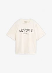 T-shirt oversize z czystej bawełny organicznej. Białe t-shirty damskie bonprix, bez wzorów, z bawełny, bez kołnierzyka. Za 24.99 zł.