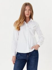 Tatuum Koszula Susan T2504.084 Biały Regular Fit. Białe bluzki damskie Tatuum, bez wzorów, z bawełny, bez kołnierzyka, bez ramiączek. Za 189.99 zł.