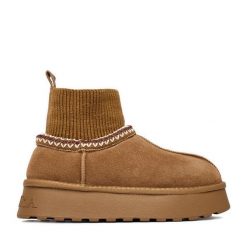 Śniegowce Badura. Brązowe śniegowce i trapery damskie Badura. Za 279.99 zł.