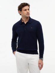 Tommy Hilfiger Sweter z zawartością kaszmiru Mężczyźni Bawełna niebieski, L. Niebieskie swetry przez głowę męskie Tommy Hilfiger, na jesień, l, bez wzorów, z bawełny, bez kołnierzyka. Za 569.95 zł.