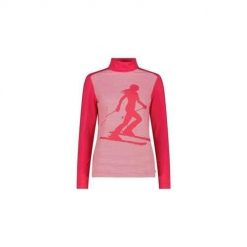 Bluza sportowa damska CMP 35L0406C839. Czerwone bluzy damskie CMP, l, bez wzorów, z elastanu, bez kaptura, na golfa. Za 423.00 zł.