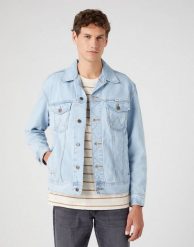 WRANGLER ANTI FIT JACKET MĘSKA KURTKA JEANSOWA JEANS BABY BLUE W45973Y94 112330848. Niebieskie kurtki męskie Wrangler, m, bez wzorów, z jeansu, bez kaptura. Za 299.99 zł.