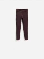 Gładkie legginsy - ciemnofioletowy. Fioletowe legginsy damskie Reserved, l, bez wzorów, z dzianiny. Za 89.99 zł.