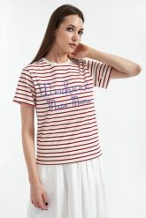 T-shirt damski w paski Olga WEEKEND MAX MARA. T-shirty damskie Weekend Max Mara, xl, bez wzorów, bez kołnierzyka. W wyprzedaży za 423.20 zł.