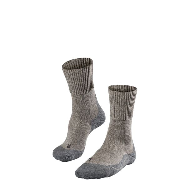 Skarpetki Falke TK1 Wool. Brązowe skarpety damskie Falke, bez wzorów, z materiału. Za 176.50 zł.