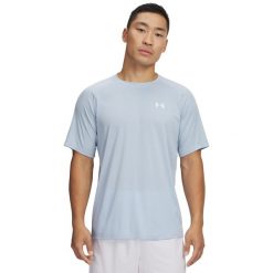 Koszulka Under Armour Tech Textured. Białe koszulki sportowe męskie Under Armour, xl, bez wzorów, z materiału, bez kołnierzyka, bez ramiączek, na fitness i siłownię. Za 188.50 zł.
