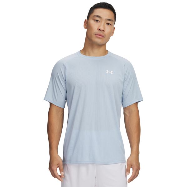 Koszulka Under Armour Tech Textured. Białe koszulki sportowe męskie Under Armour, xl, bez wzorów, z materiału, bez kołnierzyka, bez ramiączek, na fitness i siłownię. Za 188.50 zł.