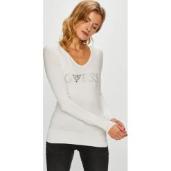 Guess Jeans - Sweter. Szare swetry damskie Guess Jeans, z dzianiny. Za 319.90 zł.