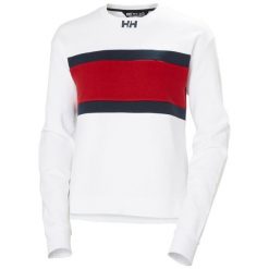 Bluza damska Helly Hansen Salt Crew. Białe bluzy damskie Helly Hansen, bez wzorów, z bawełny, bez kaptura. Za 384.50 zł.