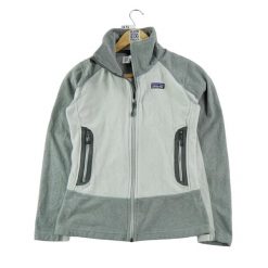 Second life - Kurtka polarowa szara dla kobiet - Jak nowy. Szare kurtki damskie Patagonia, bez wzorów, z polaru, bez kaptura, trekkingowe. Za 266.45 zł.