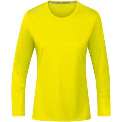 Koszulka z długim rękawem dla kobiet Jako Run 2.0. Żółte koszulki sportowe damskie Jako, bez wzorów, z materiału, bez kołnierzyka, bez ramiączek, do piłki nożnej. Za 186.00 zł.
