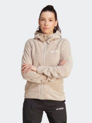 Adidas Polar Terrex Techrock Reversible High-Pile-Fleece IB1862 Beżowy Slim Fit. Brązowe bluzy sportowe damskie Adidas, s, bez wzorów, z polaru, bez kaptura. Za 639.99 zł.