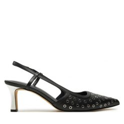 Szpilki MICHAEL Michael Kors. Czarne sandały damskie MICHAEL Michael Kors, bez wzorów, bez obcasa, bez zapięcia. Za 399.99 zł.