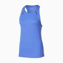 Koszulka do biegania damska Mizuno Active DryAeroFlow Tank Top. Niebieskie koszulki sportowe damskie Mizuno, s, bez wzorów, z materiału, bez kołnierzyka, bez ramiączek, do biegania. Za 209.99 zł.