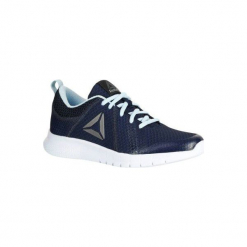 Buty damskie do szybkiego marszu Soft Walk w kolorze niebieskim. Niebieskie obuwie sportowe damskie Reebok. W wyprzedaży za 79.99 zł.