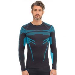 Bluza termoaktywna Męska Brubeck DRY. Niebieskie bluzy męskie Brubeck, m, bez wzorów, z materiału, bez kaptura, do biegania. Za 134.99 zł.