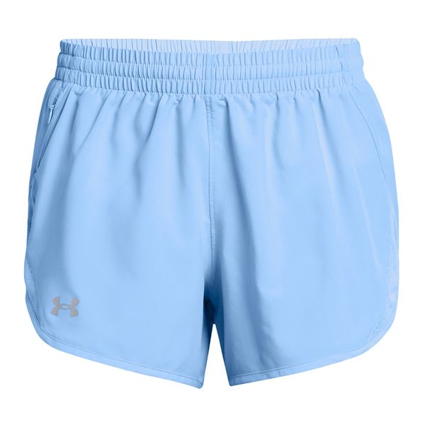 Spodenki do biegania damskie Under Armour Fly By 3". Niebieskie szorty sportowe damskie Under Armour, xs, bez wzorów, sportowe, do biegania. Za 75.99 zł.