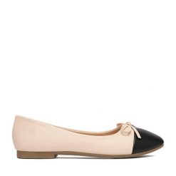 Baleriny JENNY. Brązowe baleriny damskie Jenny, bez wzorów, bez obcasa. Za 59.99 zł.