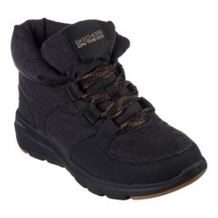 Buty do chodzenia damskie Skechers Glacial Ultra-trend. Czarne obuwie sportowe damskie Skechers, bez wzorów, z materiału, trekkingowe, Skechers Sport. Za 260.99 zł.