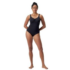 Damski Jednoczęściowy Kostium Kąpielowy Shaping AquaNite. Czarne kostiumy jednoczęściowe damskie Speedo, bez wzorów, z lycry, do pływania. Za 304.99 zł.