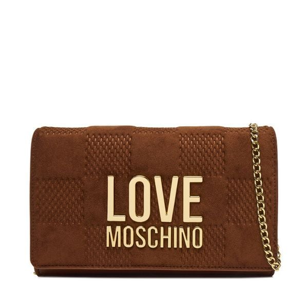Torebka LOVE MOSCHINO. Brązowe torebki do ręki damskie Love Moschino, bez wzorów, wizytowe, bez dodatków. Za 599.99 zł.