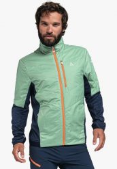 Kurtka trekkingowa męska Schöffel Hemsedal. Niebieskie kurtki męskie Schöffel, l, bez wzorów, z elastanu, trekkingowe, primaloft. Za 899.99 zł.