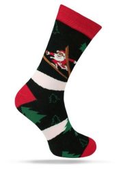 Świąteczne Skarpetki - Alties - Mikołaj na Nartach. Skarpety męskie Alties, bez wzorów, z bawełny. Za 19.90 zł.