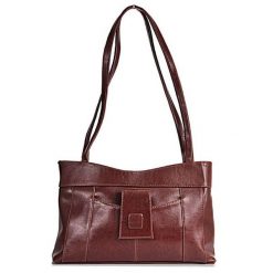 Torebka skórzana damska DAN-A T54 koniakowa. Torebki do ręki damskie DAN-A, bez wzorów, ze skóry, bez dodatków. Za 359.99 zł.