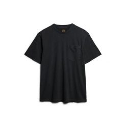 T-shirt z kieszonką i kontrastowymi przeszyciami Superdry. Czarne t-shirty męskie Superdry., s, bez wzorów, klasyczne, bez kołnierzyka. Za 127.50 zł.