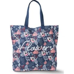 Torba worek "Flowers" bonprix kasztanowo-biało-ciemnoniebieski w kwiaty. Torebki shopper damskie bonprix. Za 44.99 zł.