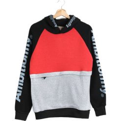 Czerwono-Szara Bluza Fulfillment. Czerwone bluzy męskie marki Born2be. Za 49.99 zł.
